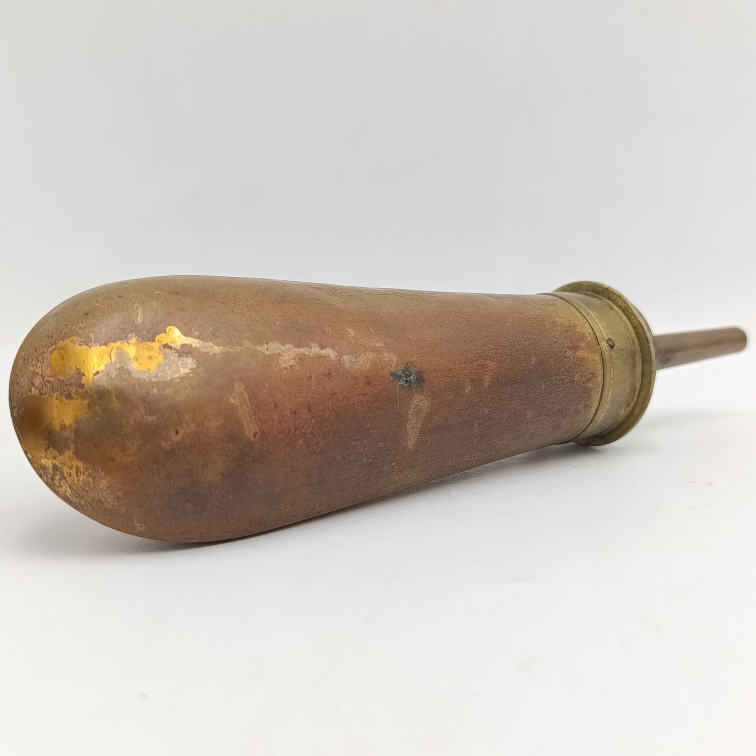 Antique G &amp; J.W Hawksley Sheffield gun powder flask - circa 19th century