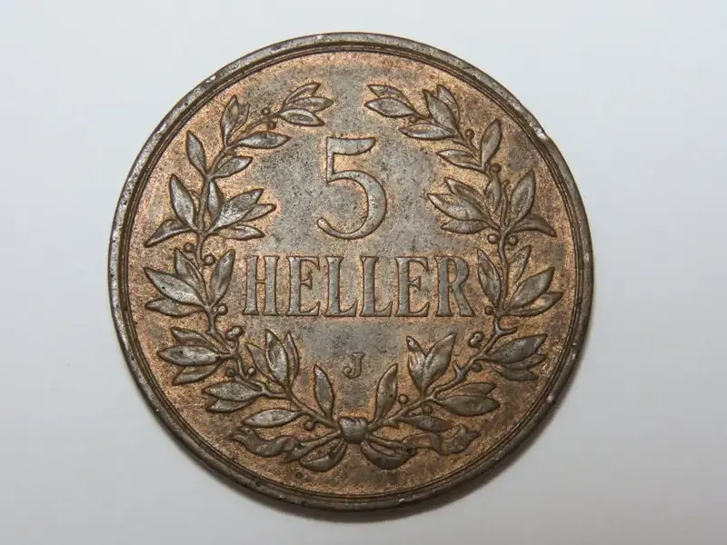 1908 German East Africa J 5 Heller - Some remaining Lustre - AU