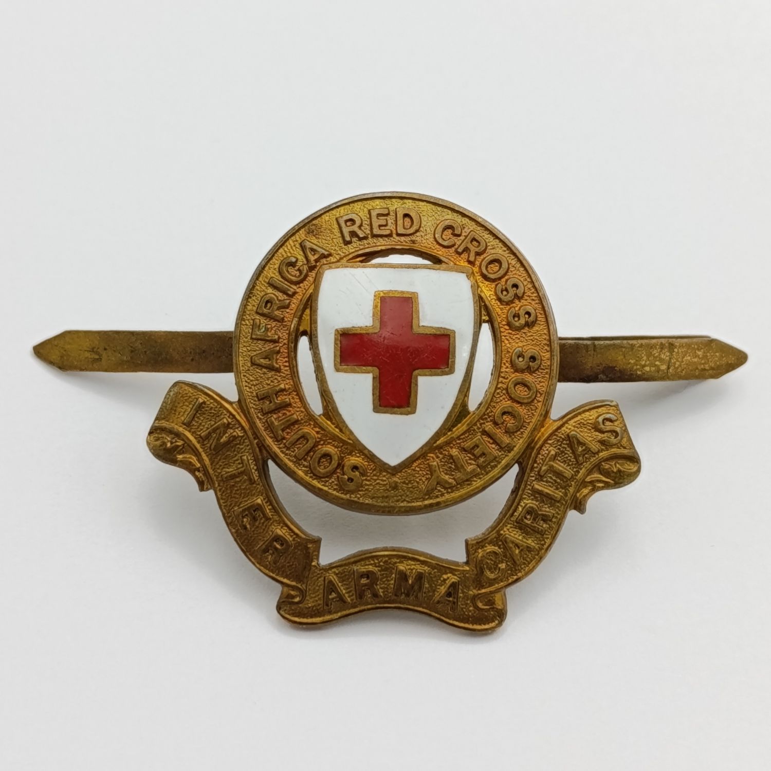 South Africa Red Cross society cap badge