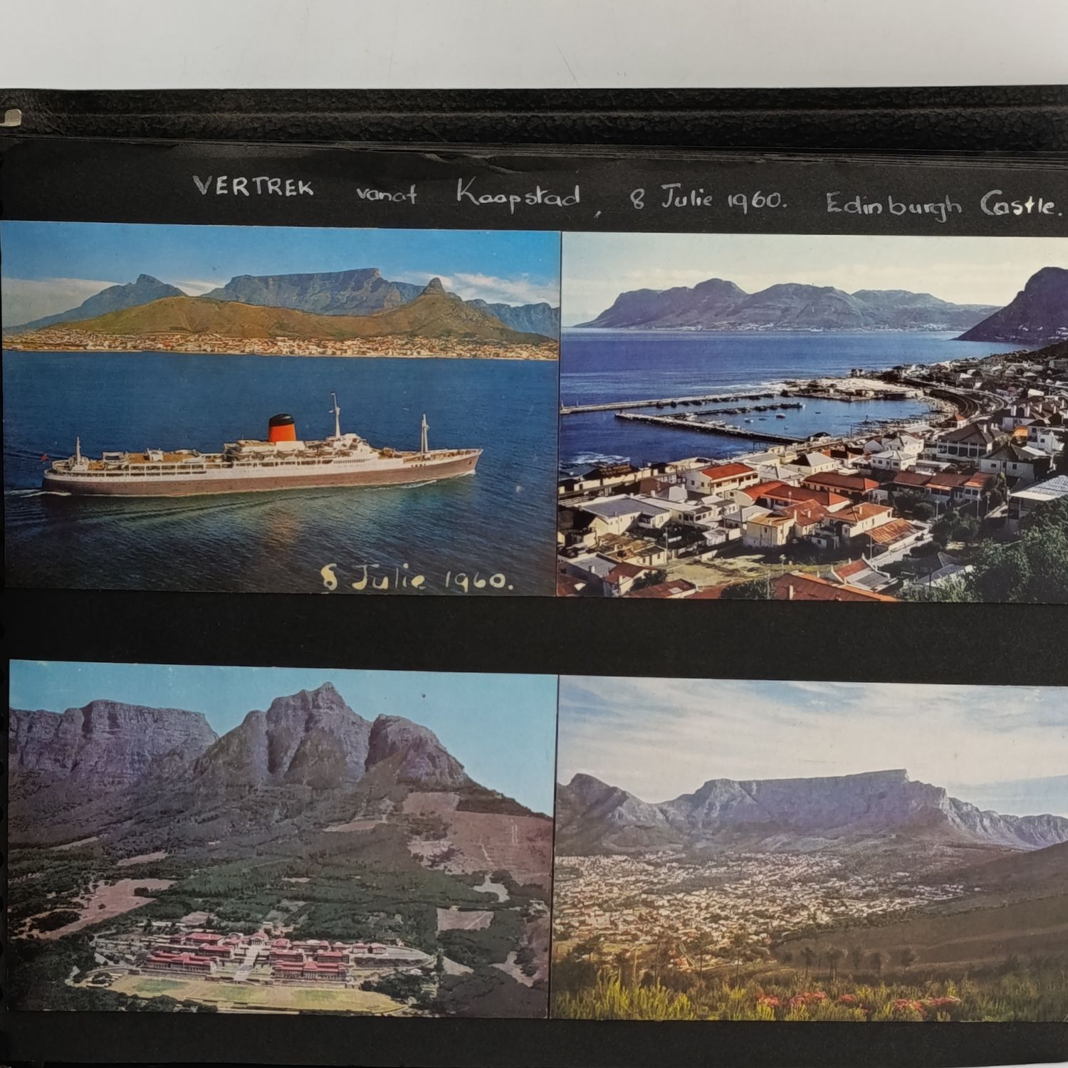 1960 Maats op ver paaie album van Europese toer - baie handtekeninge en name - Van Wyk familie