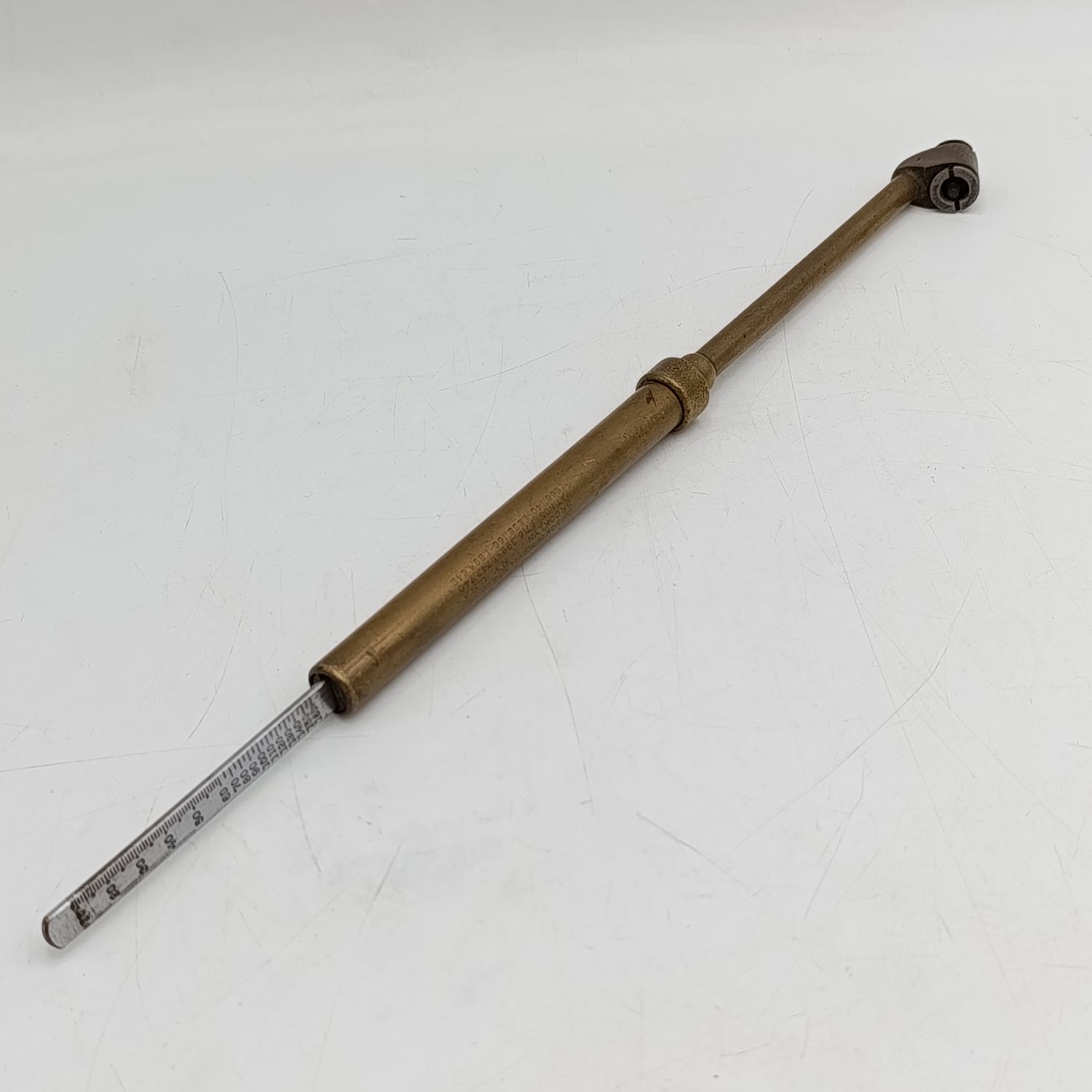 Vintage brass service tyre gauge