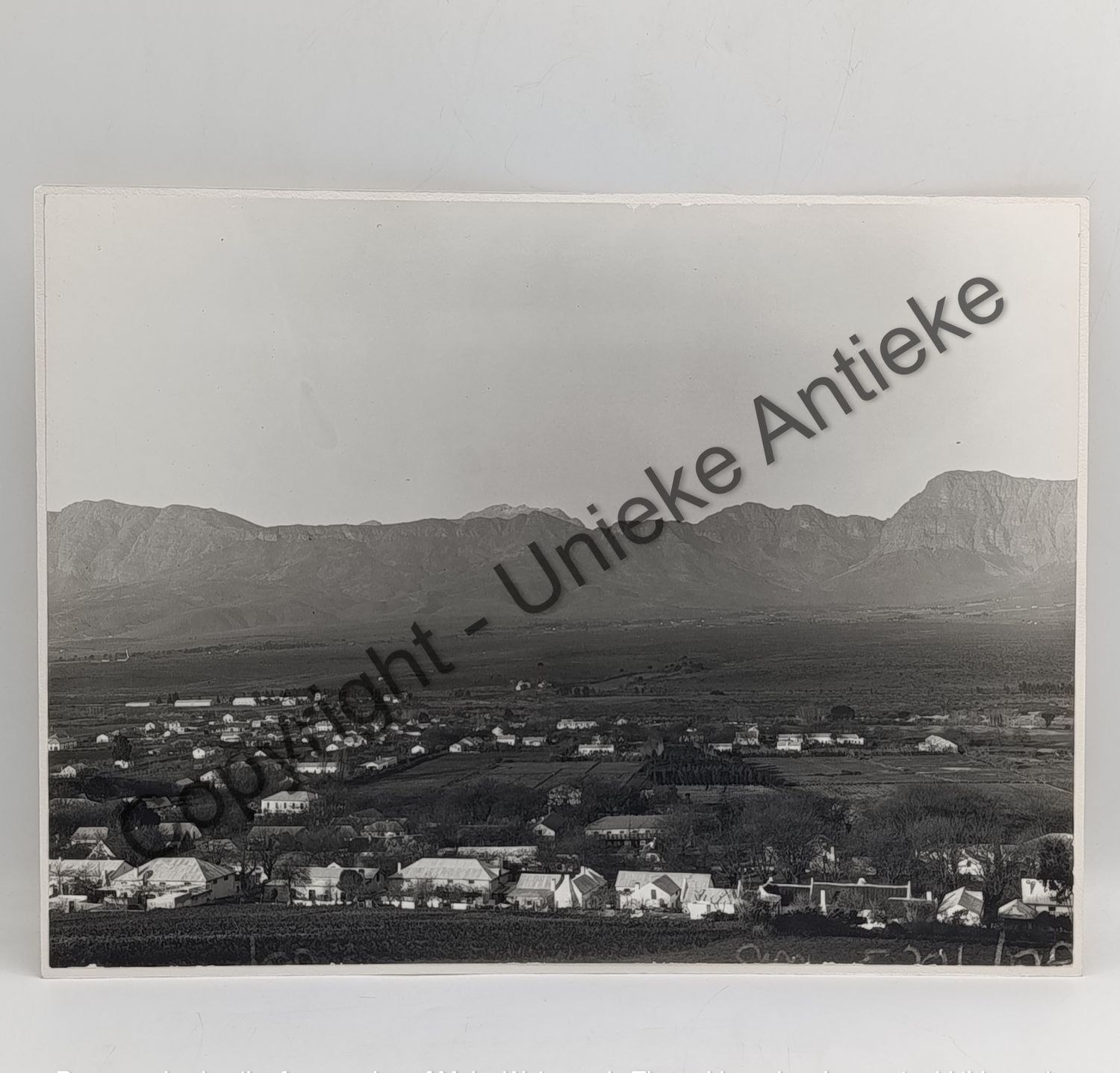 Antique photo of Paarl town taken late 1800's/early 1900's