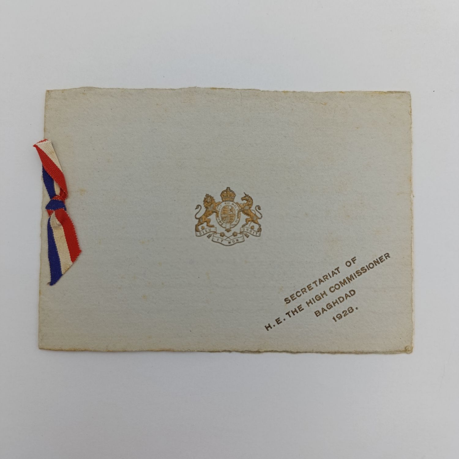 Iraq in British Occupation - Secretariat of H.E The High Commissioner Baghdad 1928 Christmas