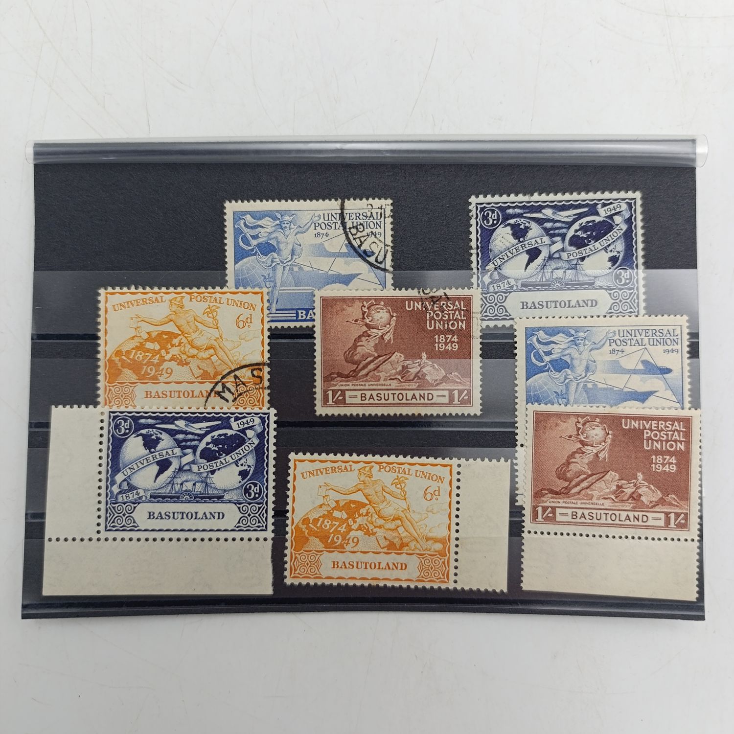 Basutoland 1949 Postal Union Anniversary set of 4 stamps in used and mint condition SACC 38-41