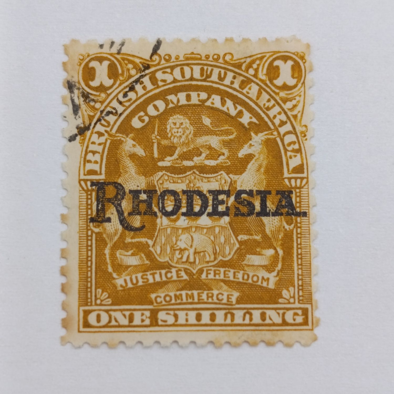 BSA Company SACC 104 overstamped One shilling