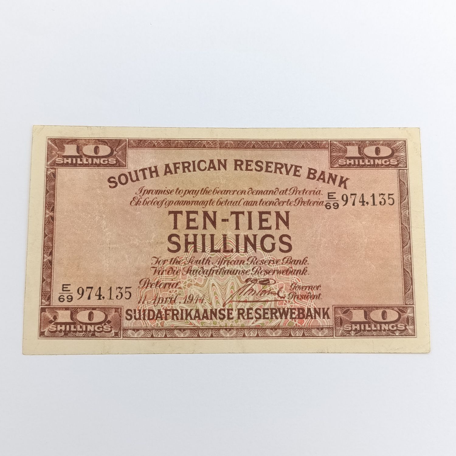 Postmus Banknotes 10 Shilling only issue 1944 uncirculated