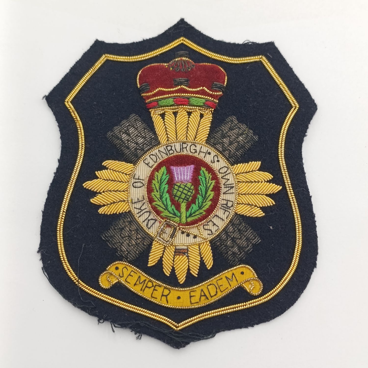 Duke of Edinburgh&#39;s Own Rifles bullion wire badge