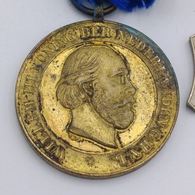 Set of 3 Dutch Aceh War medals that belonged to a soldier who served in the Aceh War - including 15 Years service medal