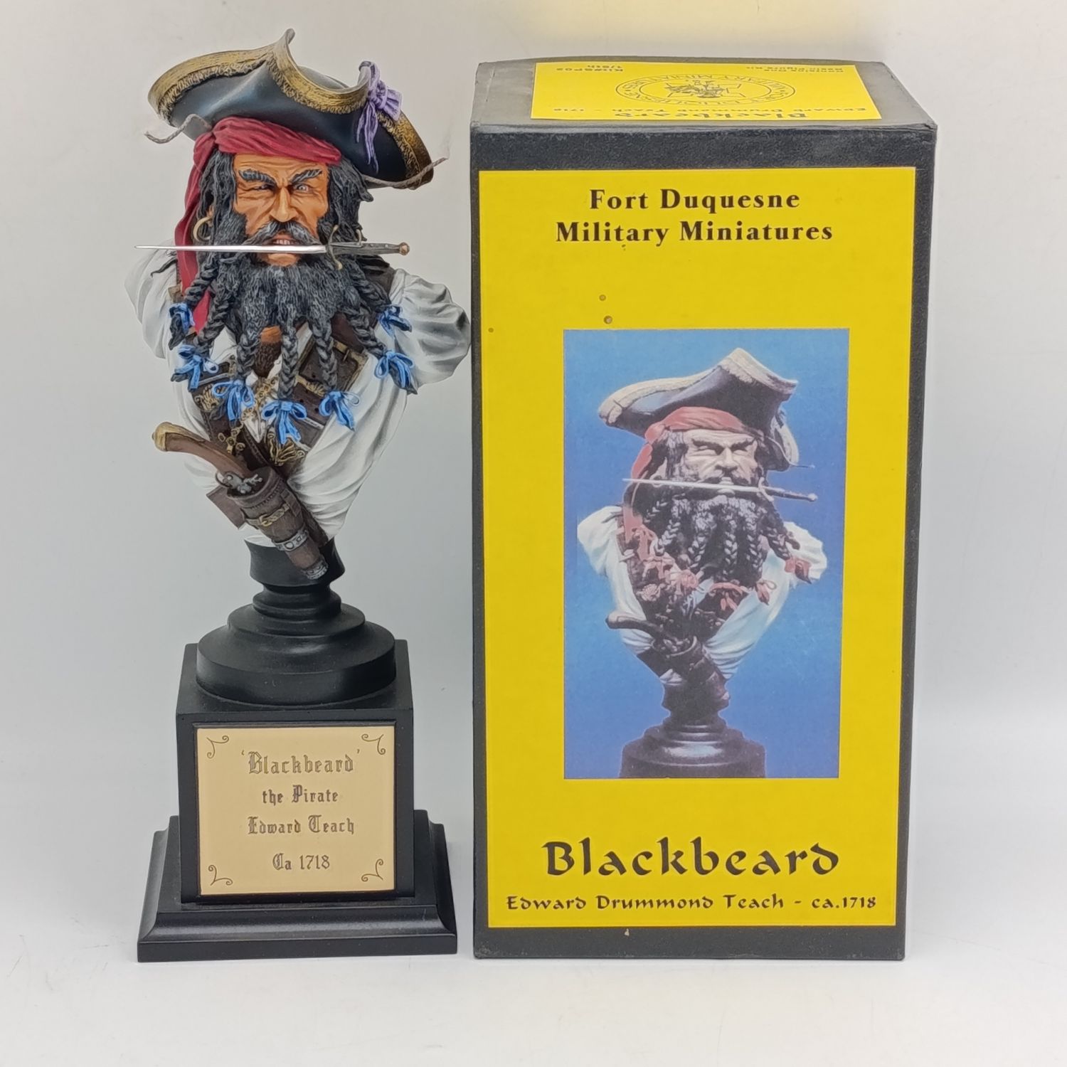 Blackbeard The Pirate hand painted resin model - scale 1/6 - Fort Duquesne Military Miniatures