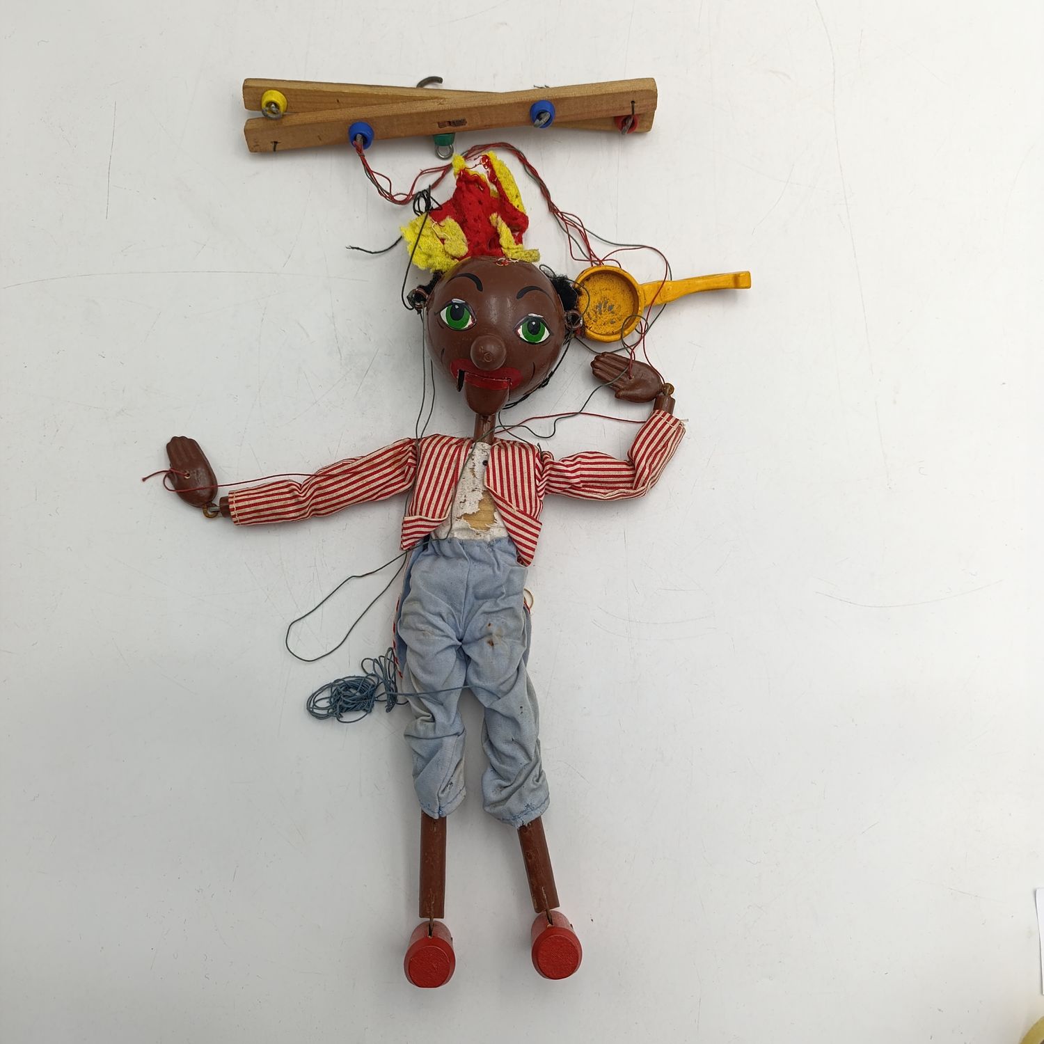Vintage Pelham Puppets African Musician marionette