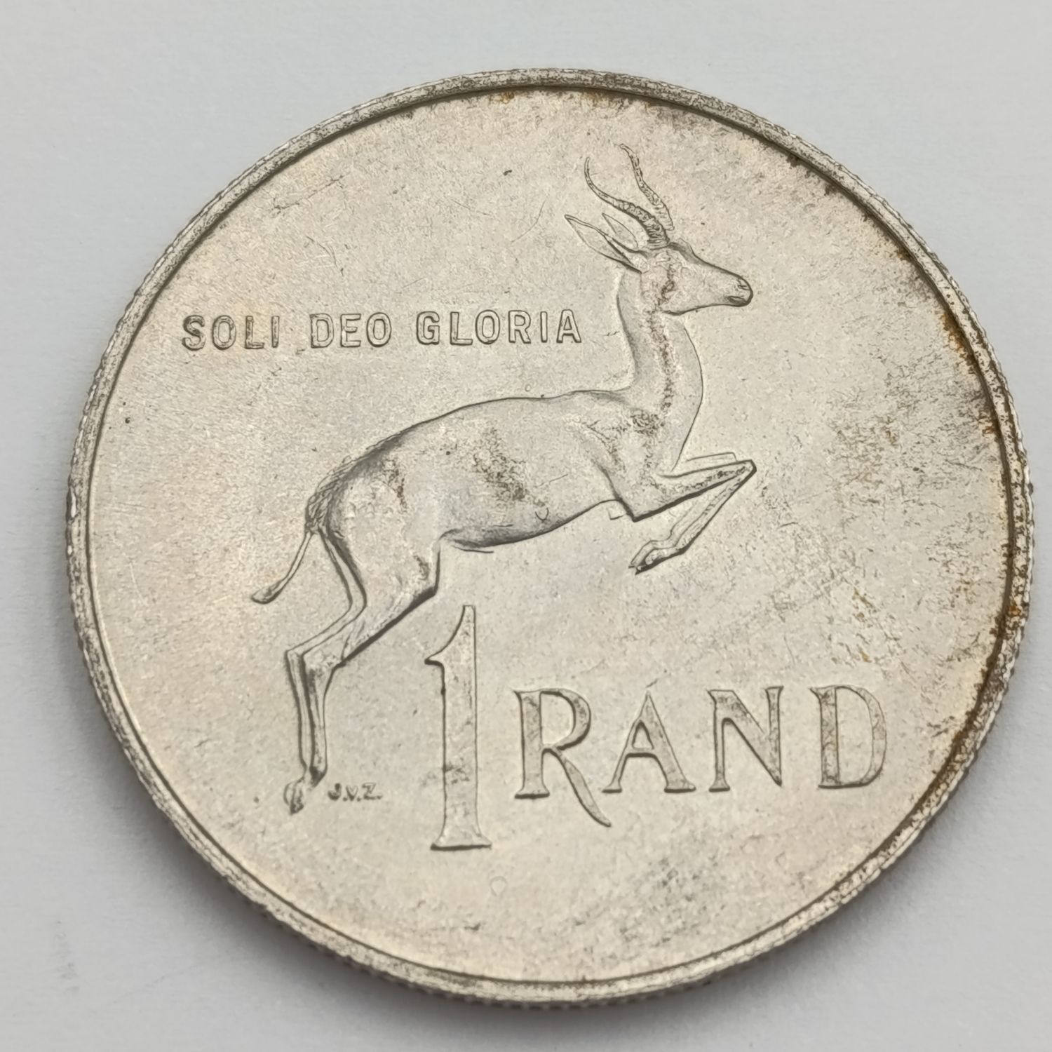 1967 South Africa silver R1 Jumping Tick on back (constant variety)