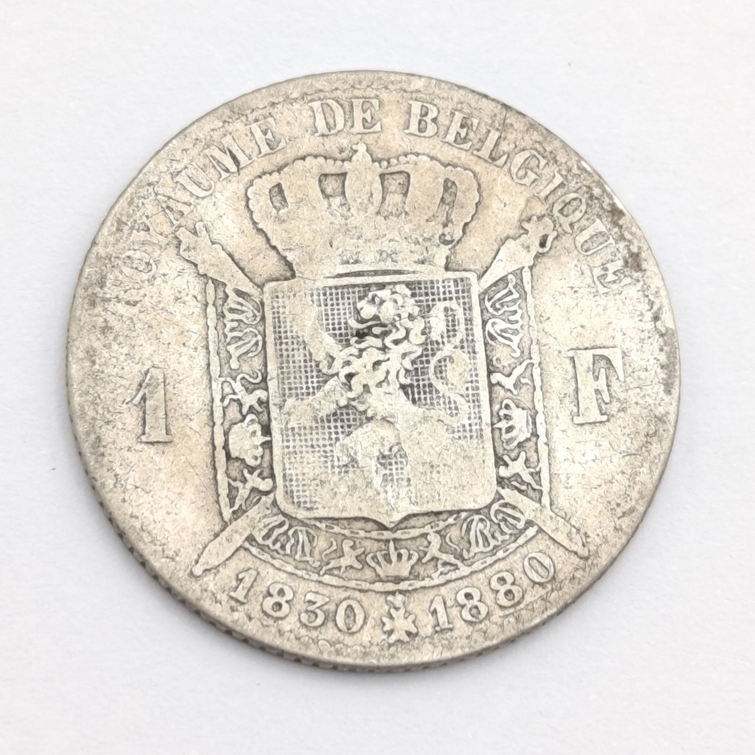 Belgium 1880 silver franc