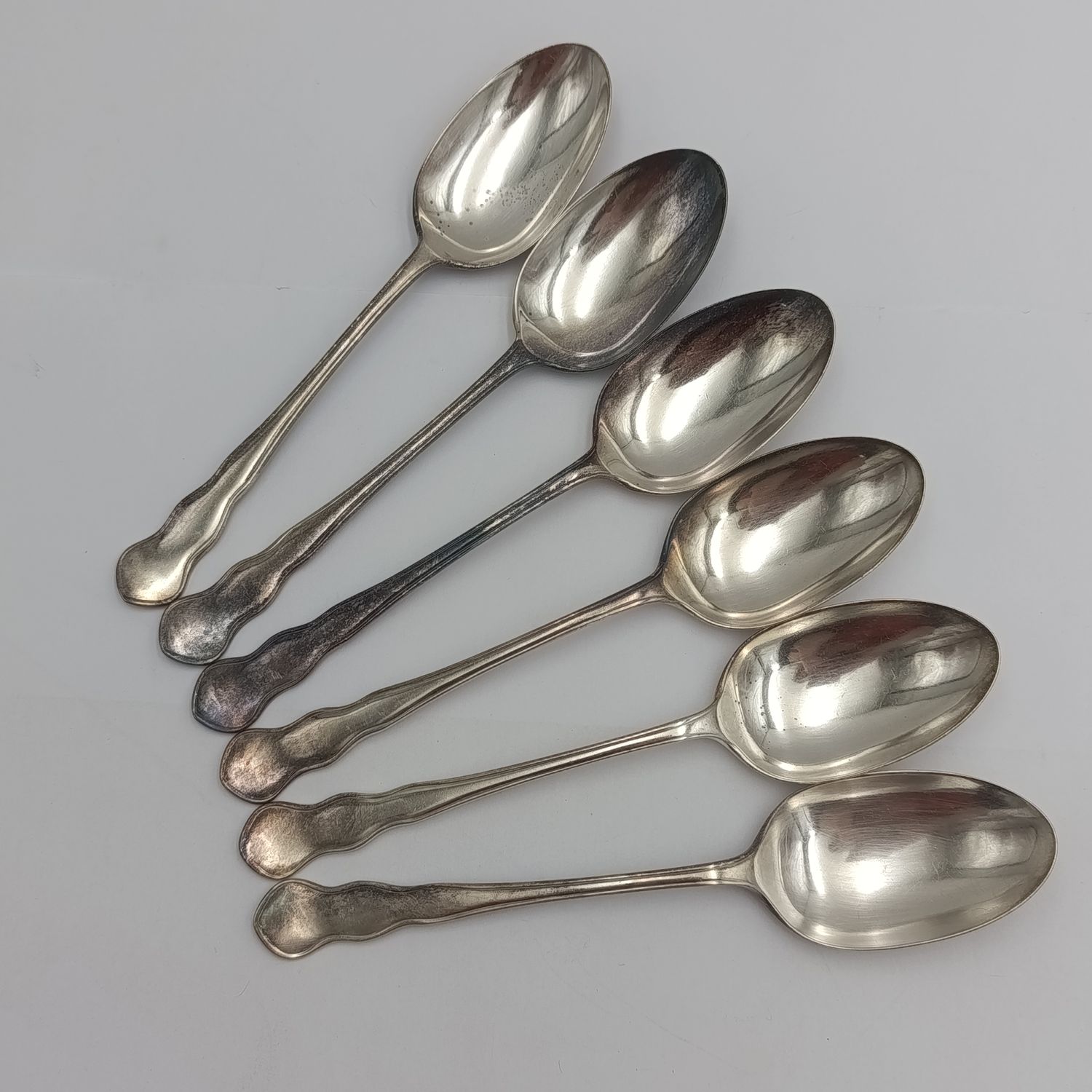 Lot of 6 vintage HF&amp;Co extra large table spoons