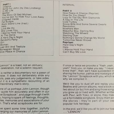 Brochure for the Des &amp; Dawn Lindberg show Lennon signed by most of the Stars of the show