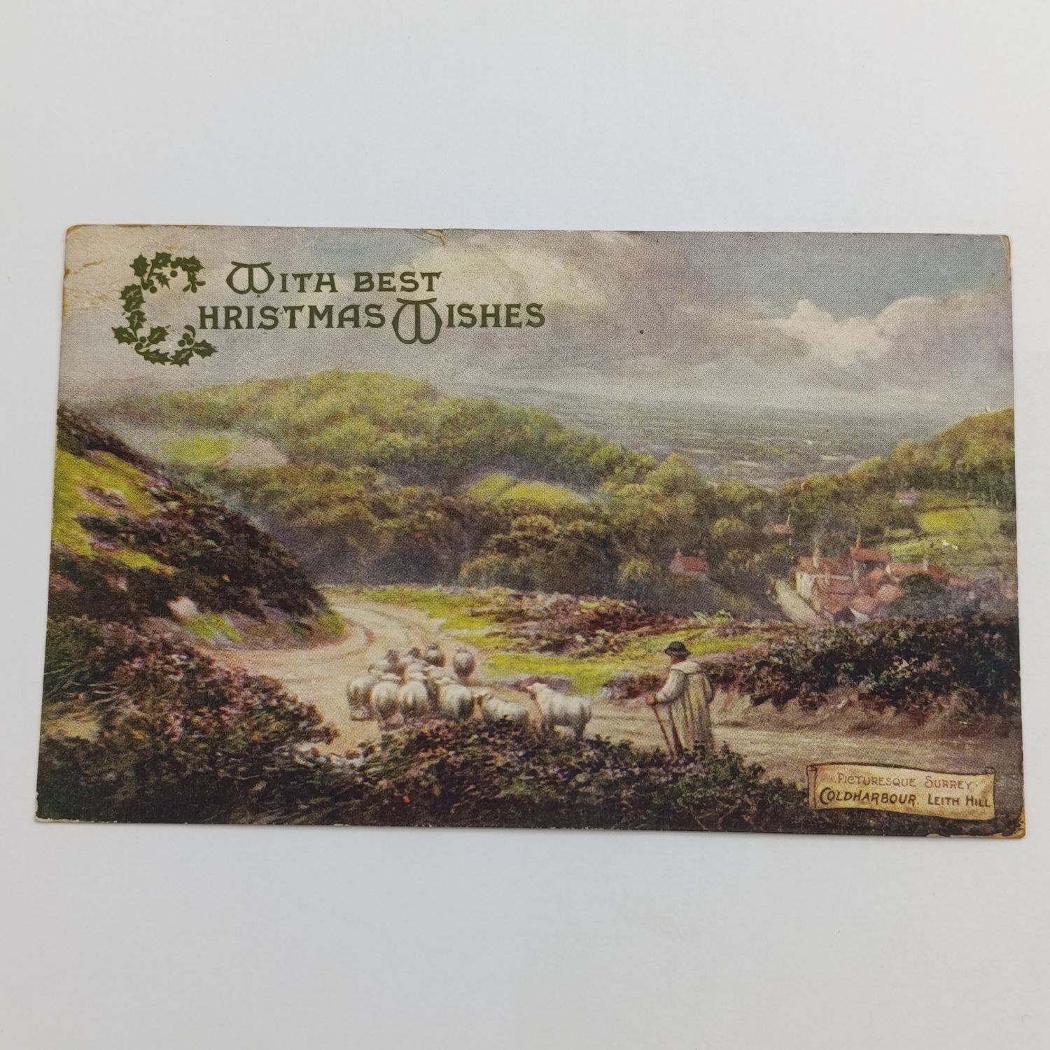 1907 Postcard sent from Blackheath England to Cape Town South Africa but with a triangular Transvaal redirection mark