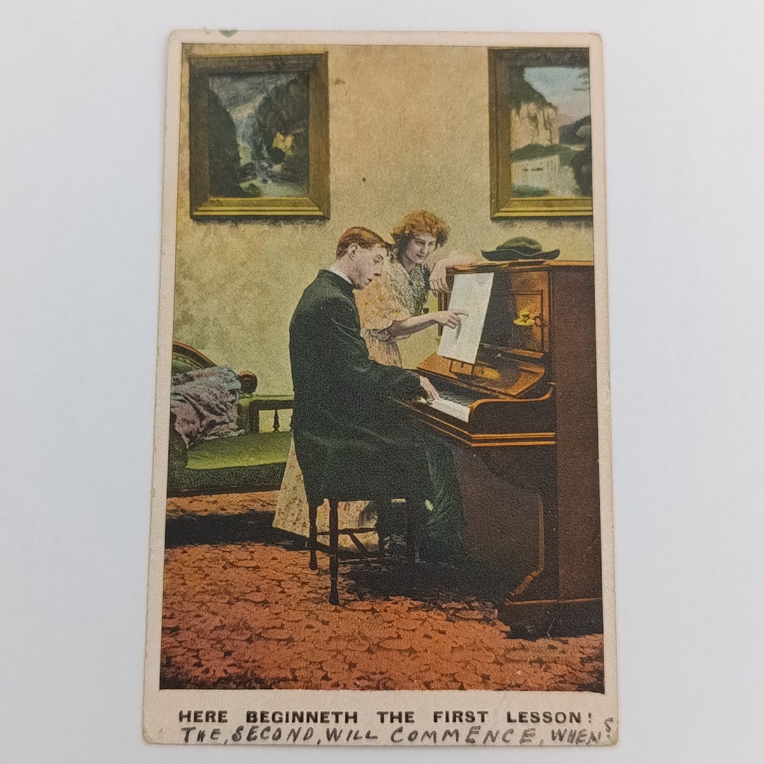Early 1900&#39;s postcard posted in Campbell - Griqualand West area - Posted to Papkuil funny postcard
