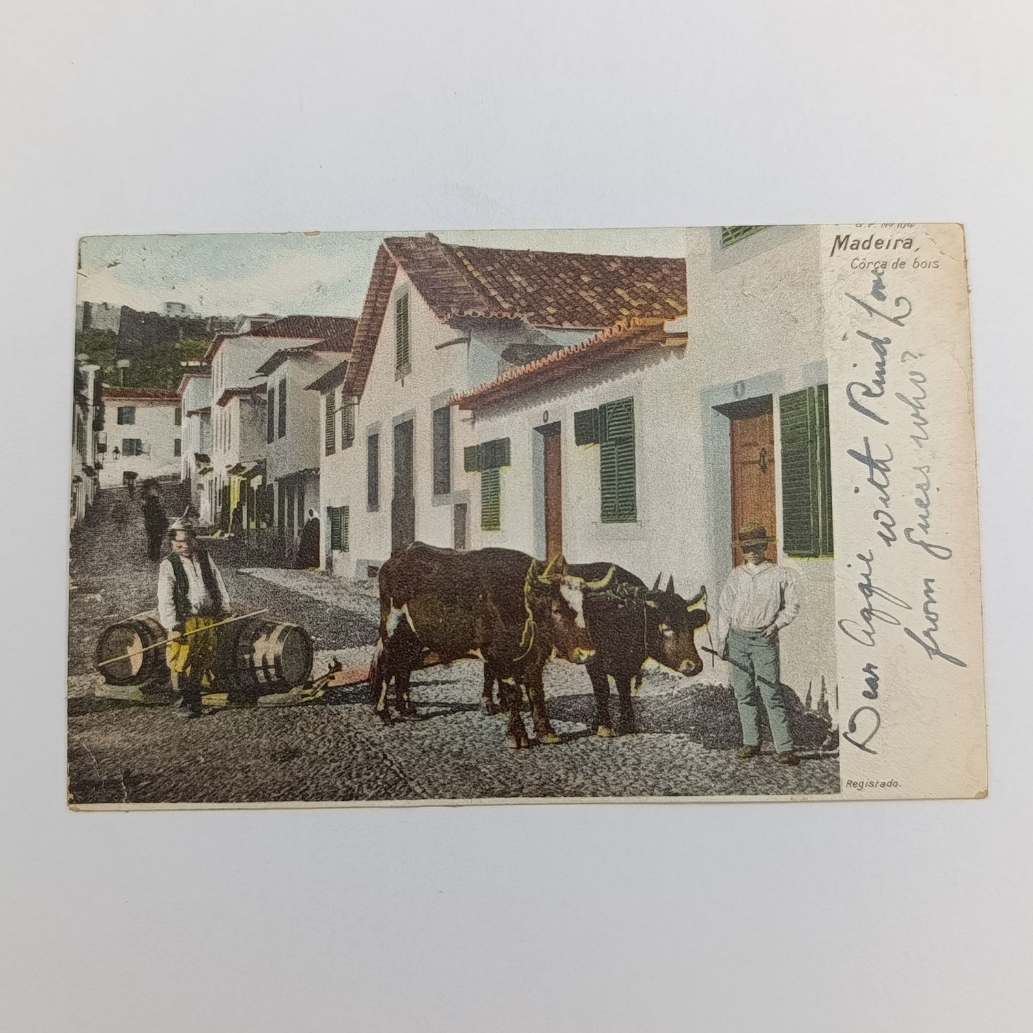 1906 Postcard Madeira to 3 Anchor Bay - 3 instead of three