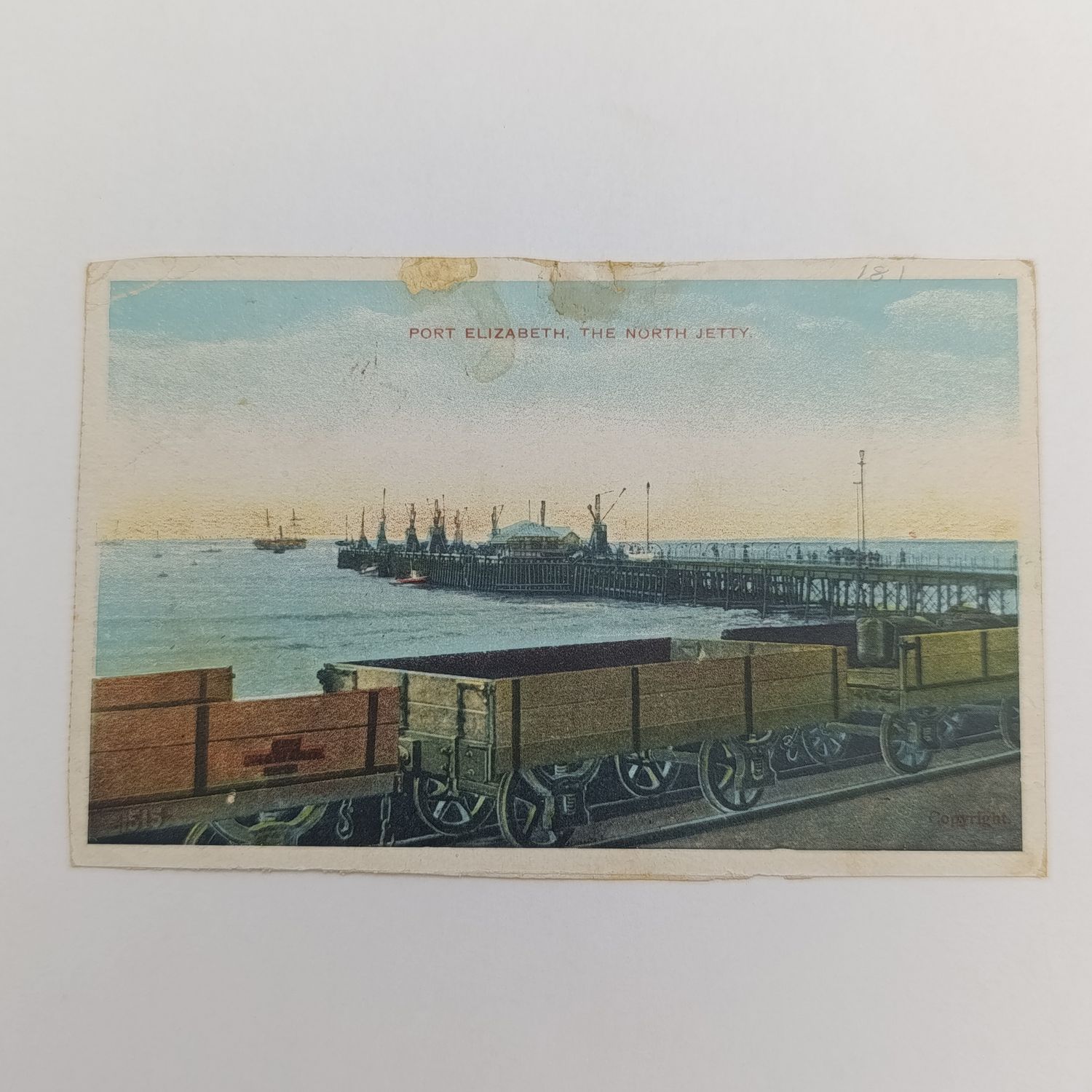 1908 Postcard Queenstown to Umtata - Rare Imvani postmark Port Elizabeth North Jetty picture