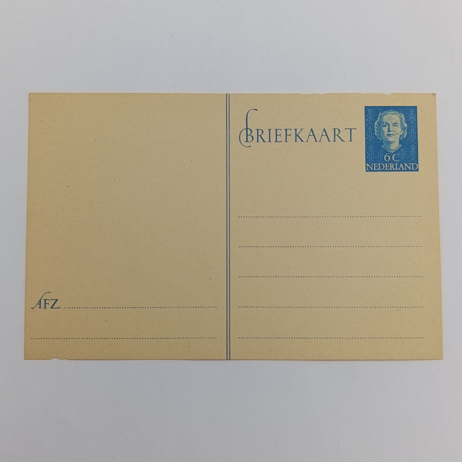 Netherland Briefkaart with 6c preprinted stamp - unused