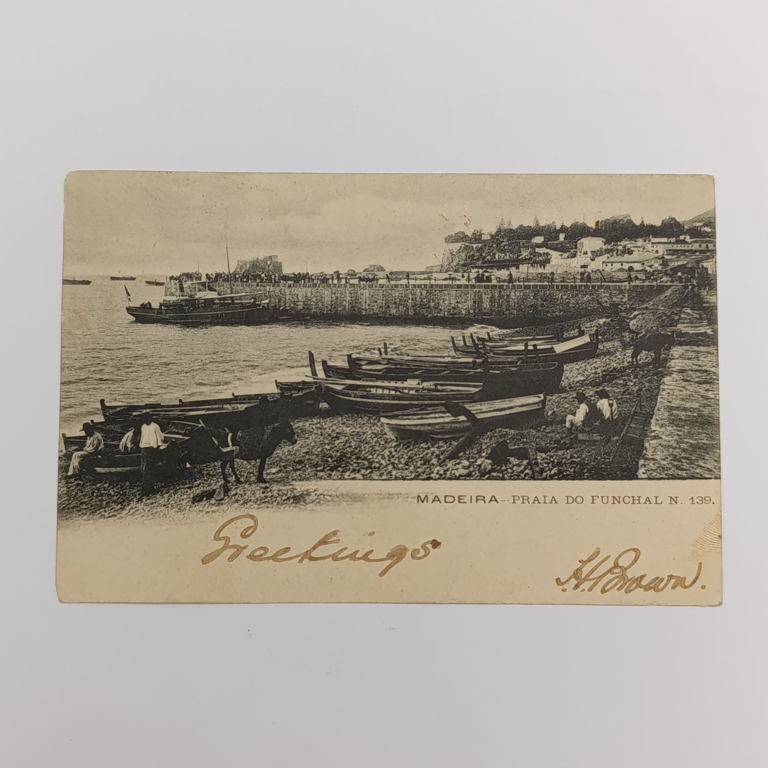 1907 Postcard Cape Columbine, Cape of Good Hope to Durban on Medeira postcard Ocean Post office
