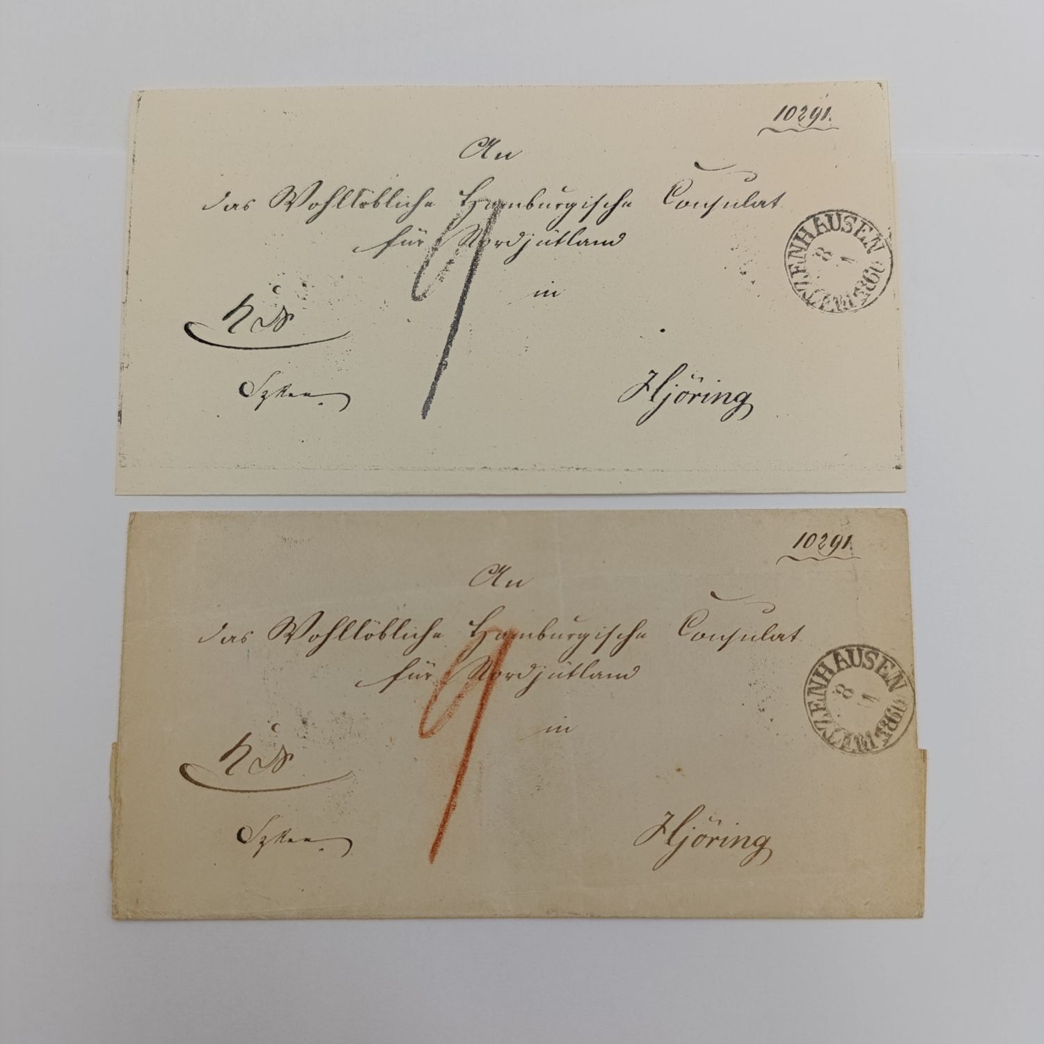 1860 Cover from Witzenhausen to Hjdring (Denmark) forwarded through the