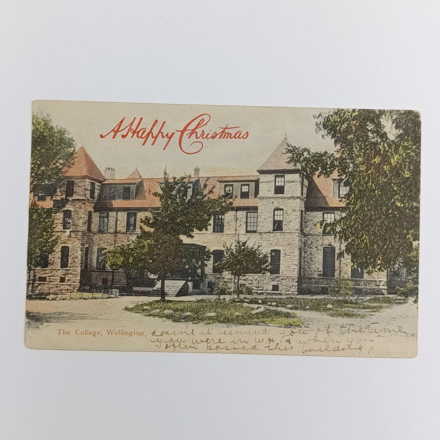 1908 Postcard Wellington, Cape of Good Hope to Papkuil via Campbell, Griqualand West - Picture of Wellington College