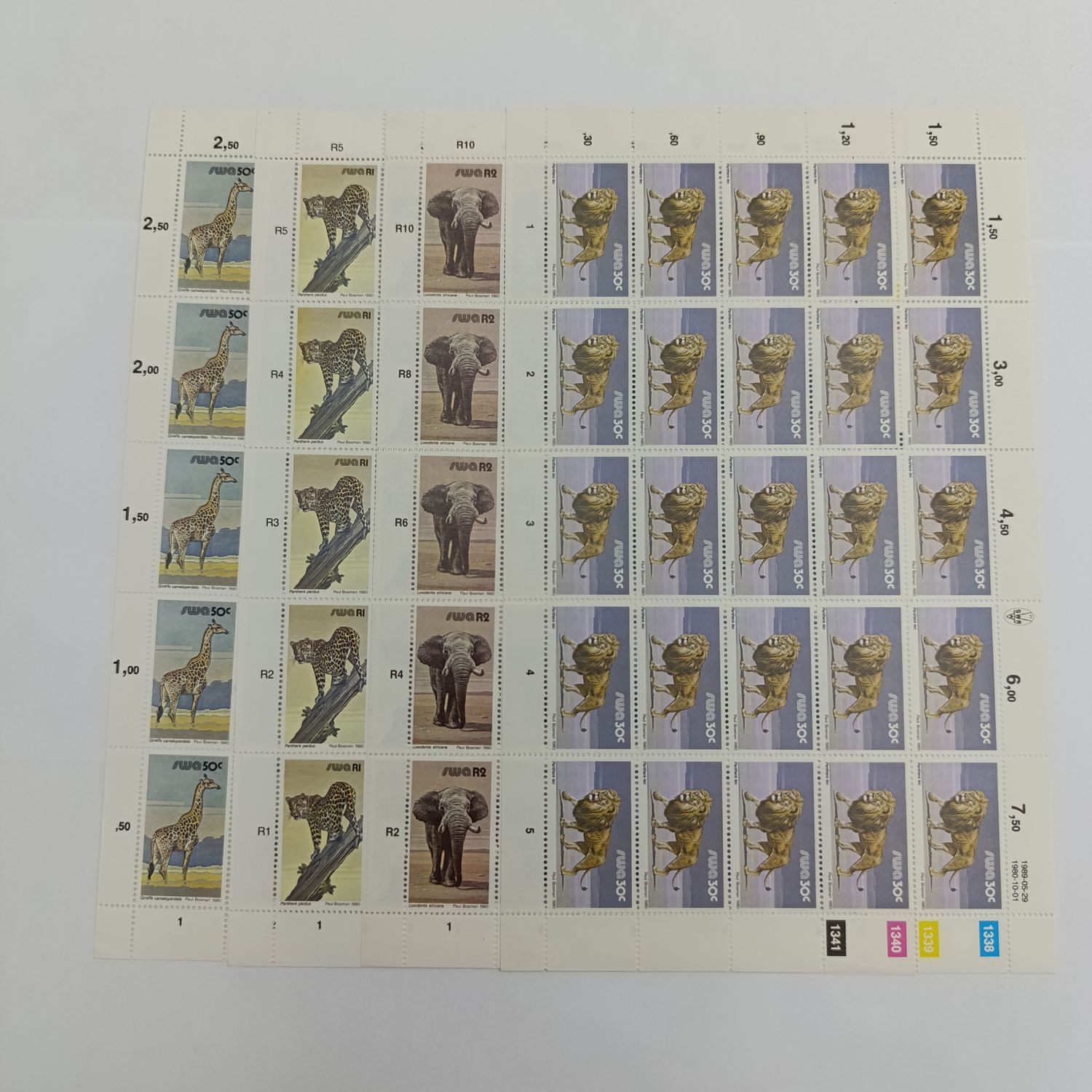 SWA – SACC 371-374 – Set of full sheets mint – reprints