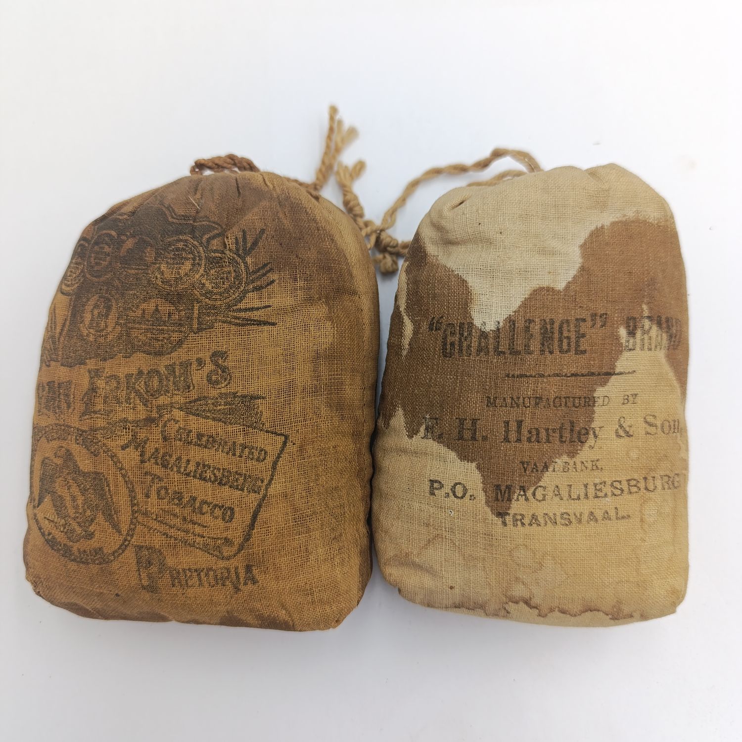 Vintage Van Erkom&#39;s and The Challenge brand Magaliesberg Tobacco in pouches