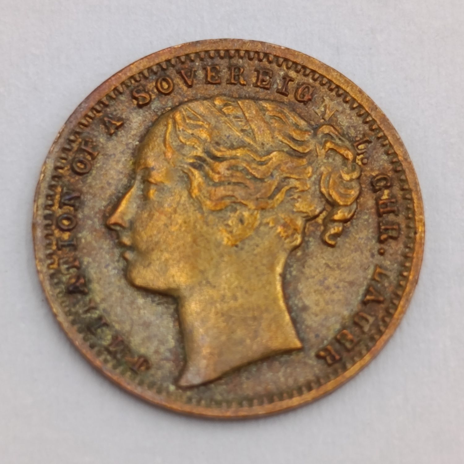 Miniature Great Britain Imitation of a Sovereign counter coin