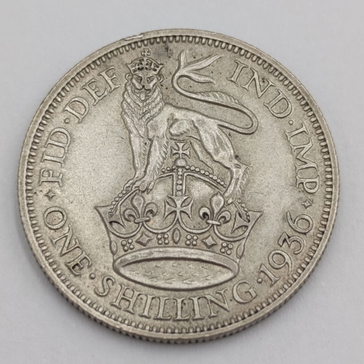 Great Britain 1936 Silver Shilling AU