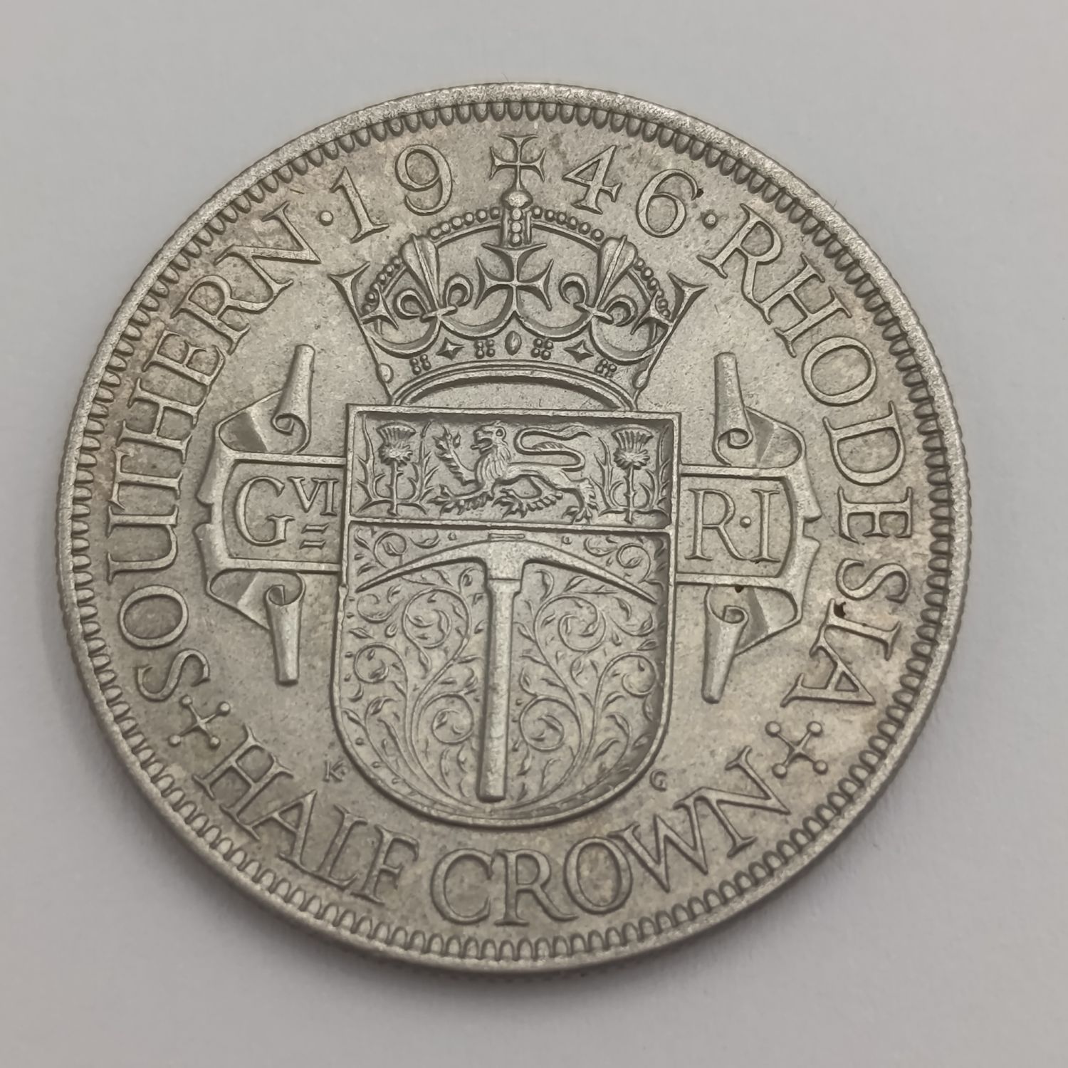 Southern Rhodesia 1946 half crown AU+