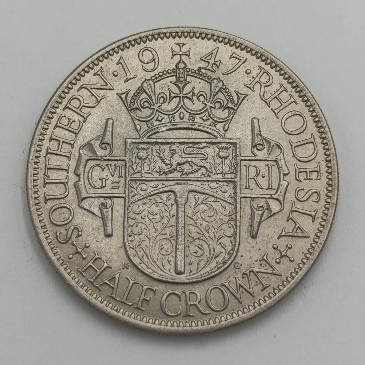 Southern Rhodesia 1947 half crown AU