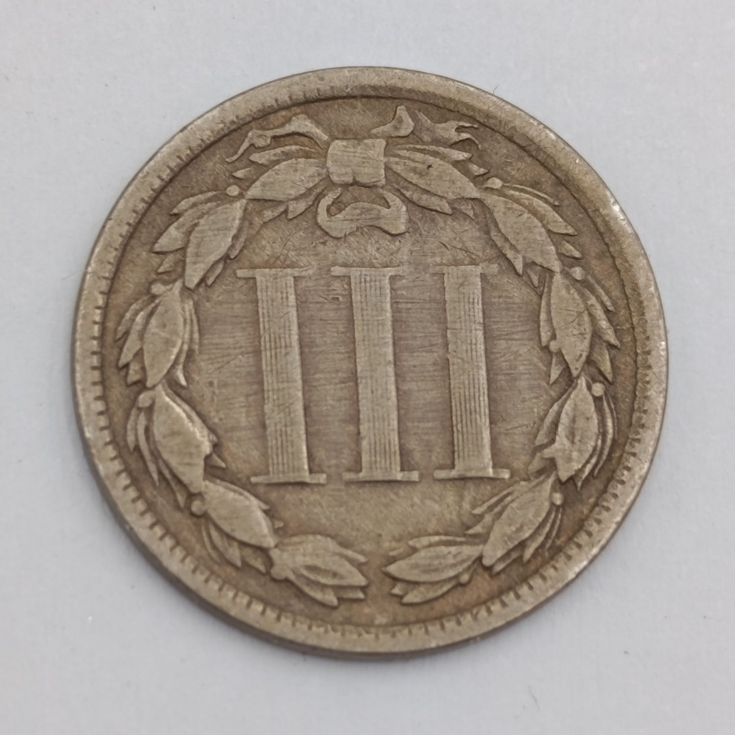 USA 1865 Nickel three cents