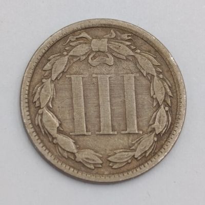 USA 1865 Nickel three cents