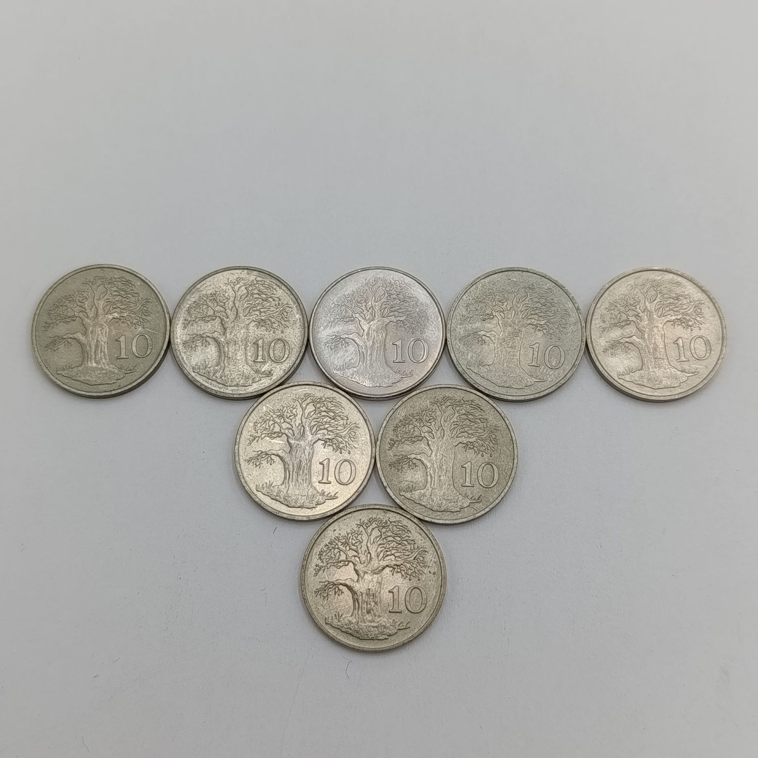 Zimbabwe lot of 8 x 10 cent coins - excellent condition 1980, 1987, 1988, 1991, 1994, 1997, 1999 &amp; 2001