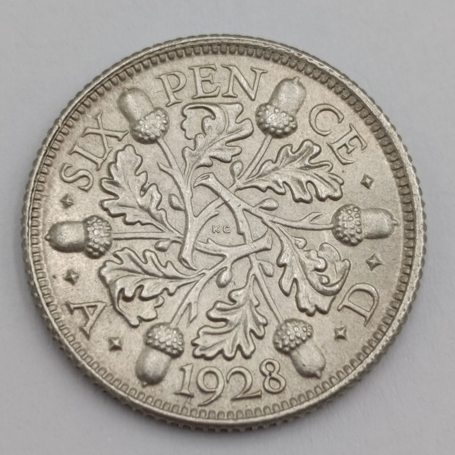 Great Britain 1928 six pence AU+