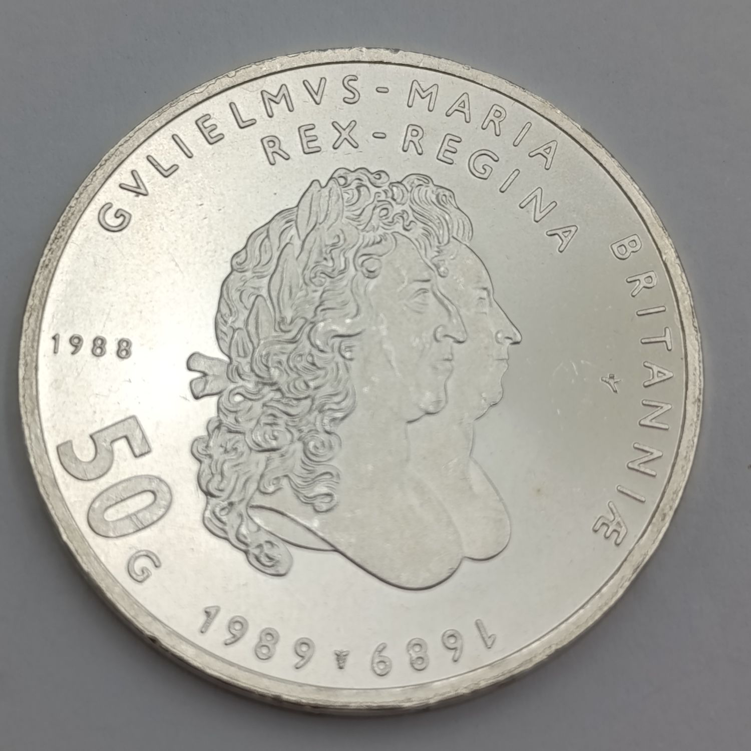 Netherlands 1988 silver 50 golden