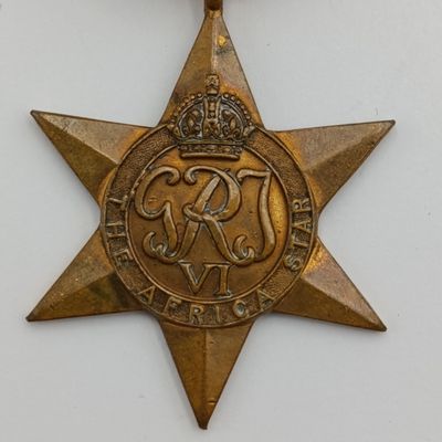 WW2 The Africa Star issued to 116941 HJ Vosloo
