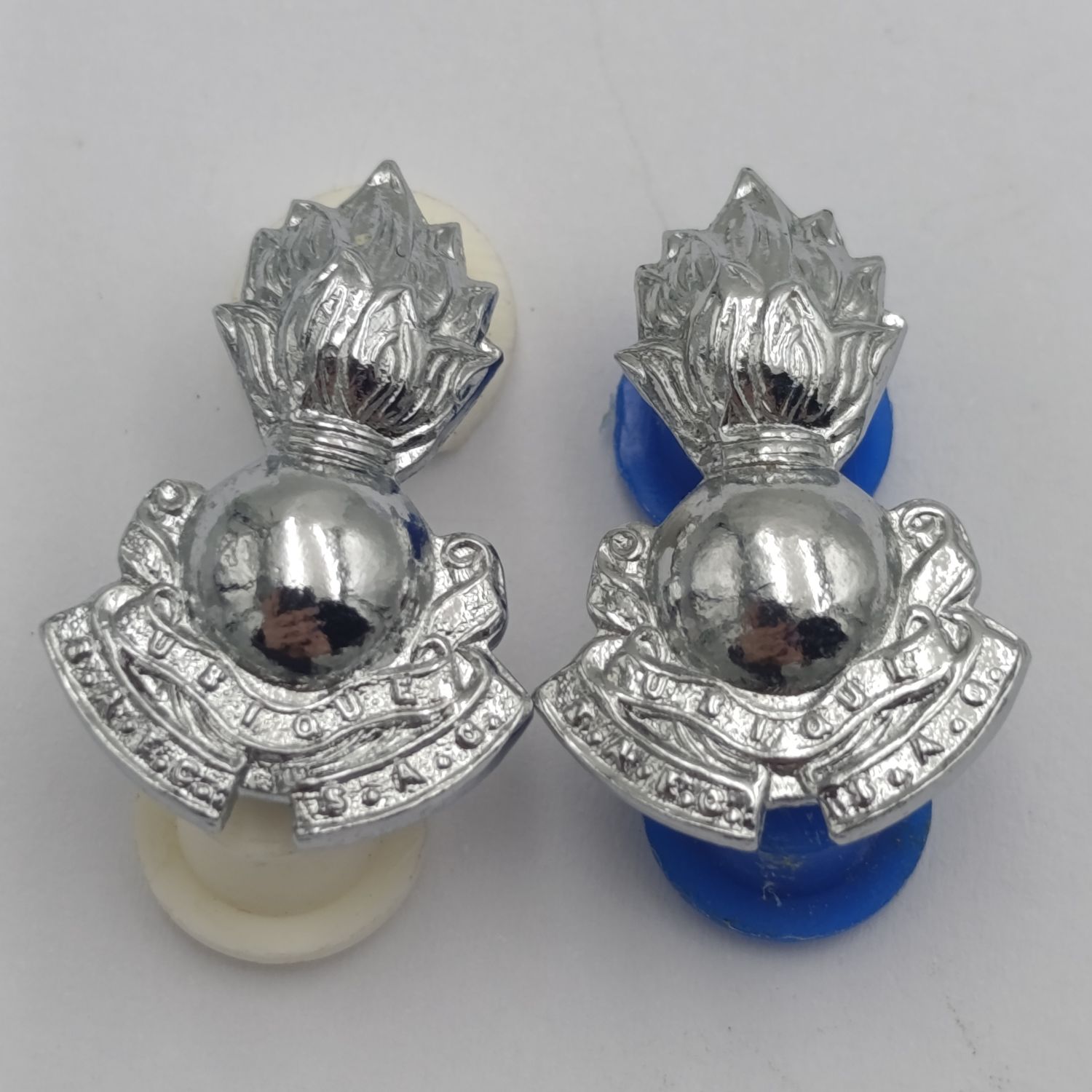 Pair of SADF Engineers mess dress collar badges
