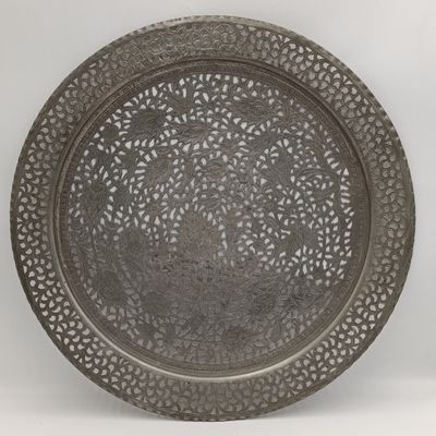 Antique silverplated copper tray