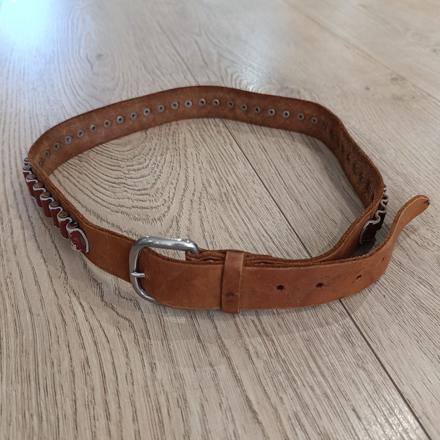 Handmade Leather ammo belt for .22 ammo