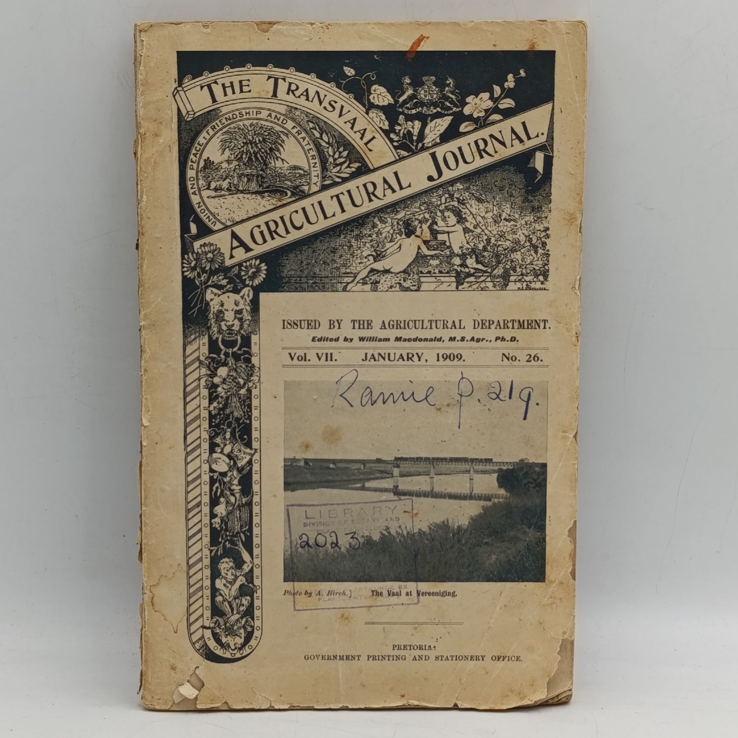 The Transvaal Agricultural Journal - January 1909
