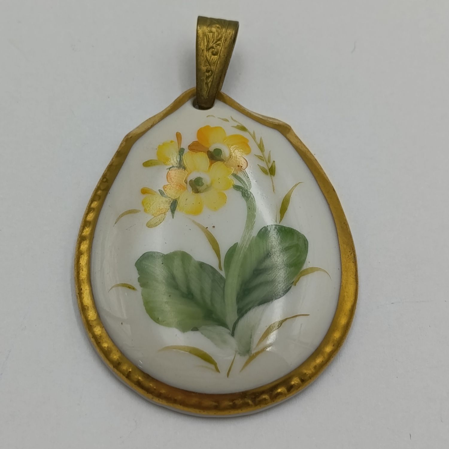 Vintage handpainted Rosenthale porcelain pendant