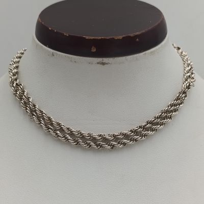 Sterling silver necklace 14.8g and 59cm long