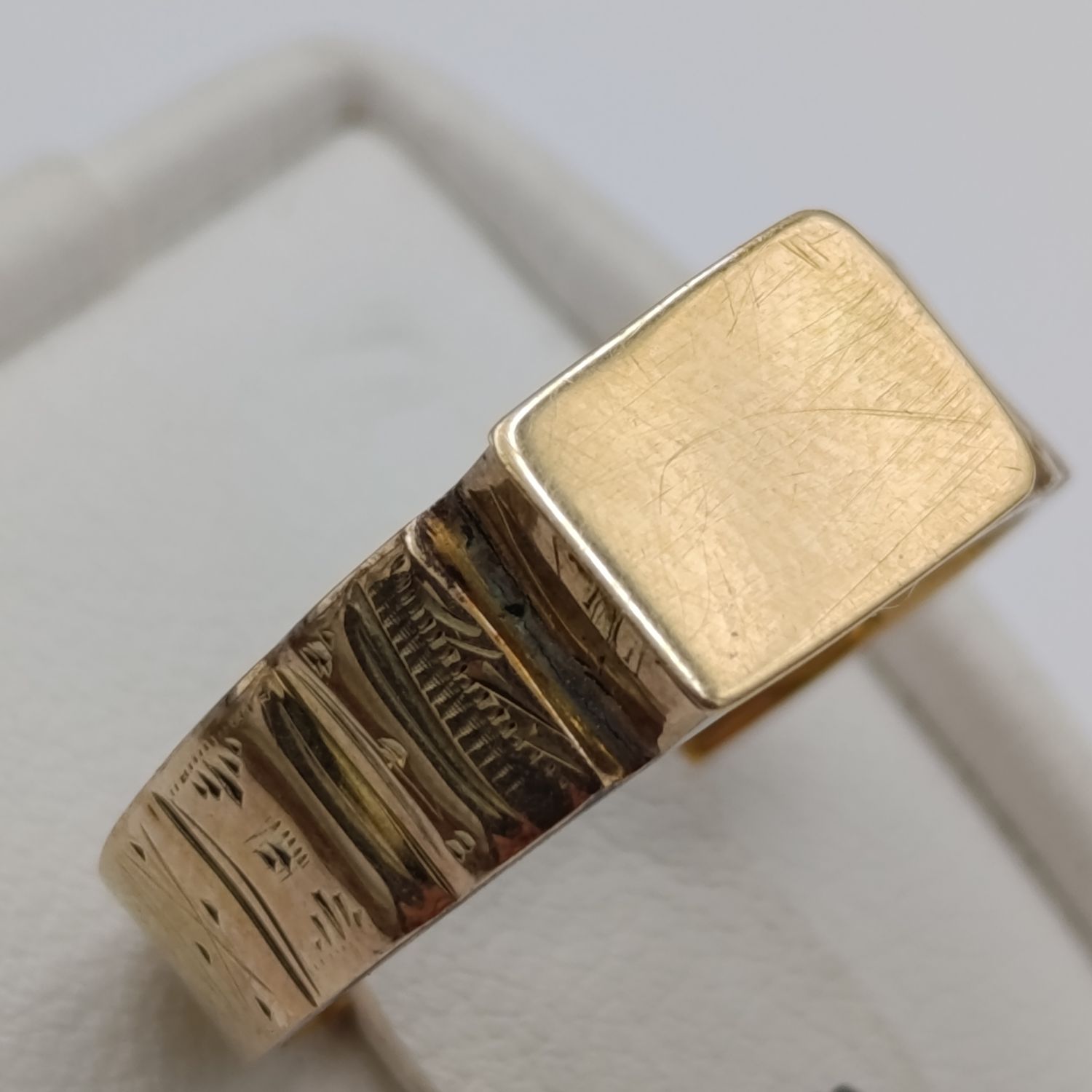 14kt gold opium storage ring - vintage - weight 2,1g