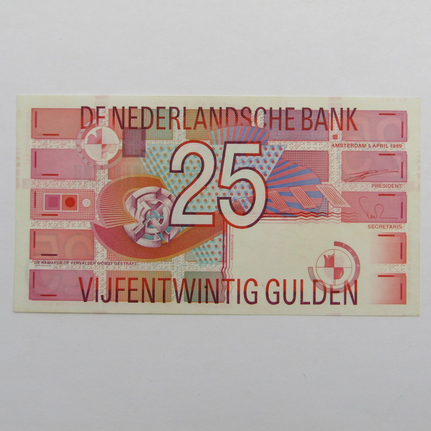 Netherland banknote 25 Gulden 1989 uncirculated