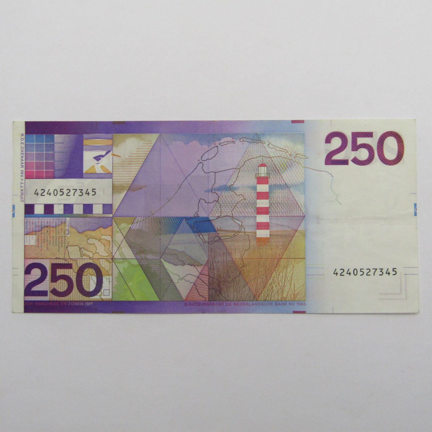 Netherlands 250 Gulden banknote 1985 VF+/XF