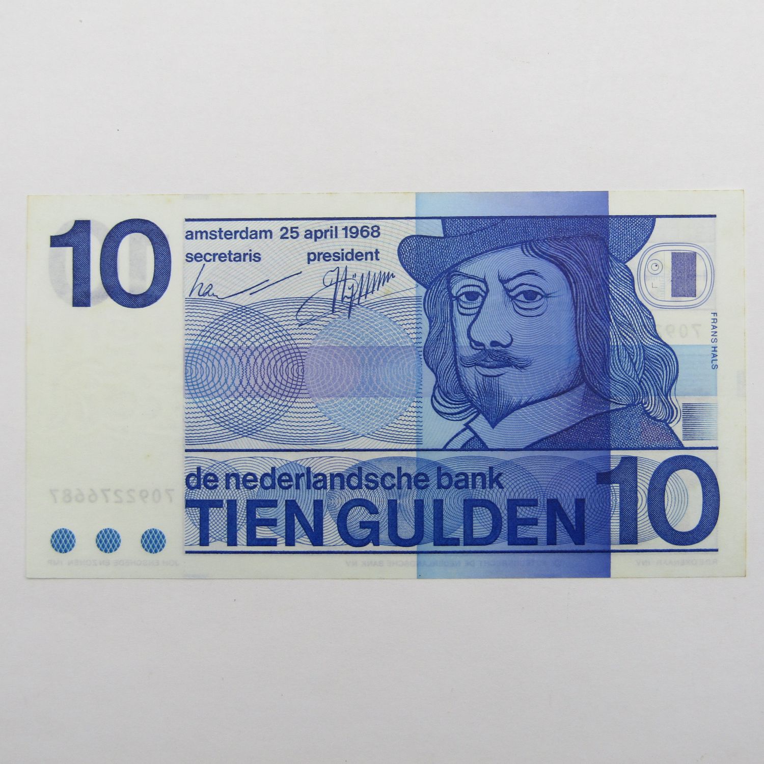 Netherlands Banknote 10 Gulden 1968 uncirculated