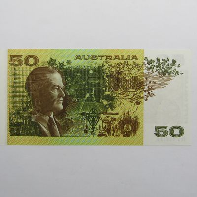 Australia 50 Dollars banknote Johnson / Fraser uncirculated - Gothic Serial Number