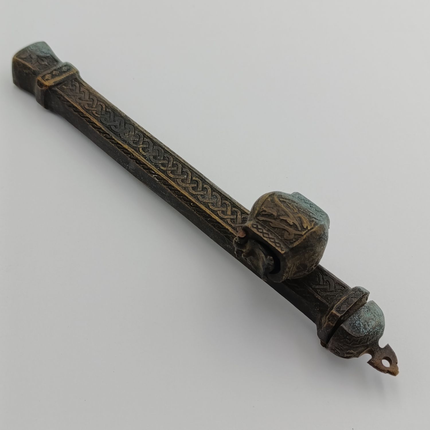 Antique Arabic dipping pen holder with inkwell